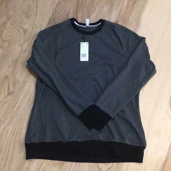adidas Tops - Adidas Sweatshirt Grey Black XL